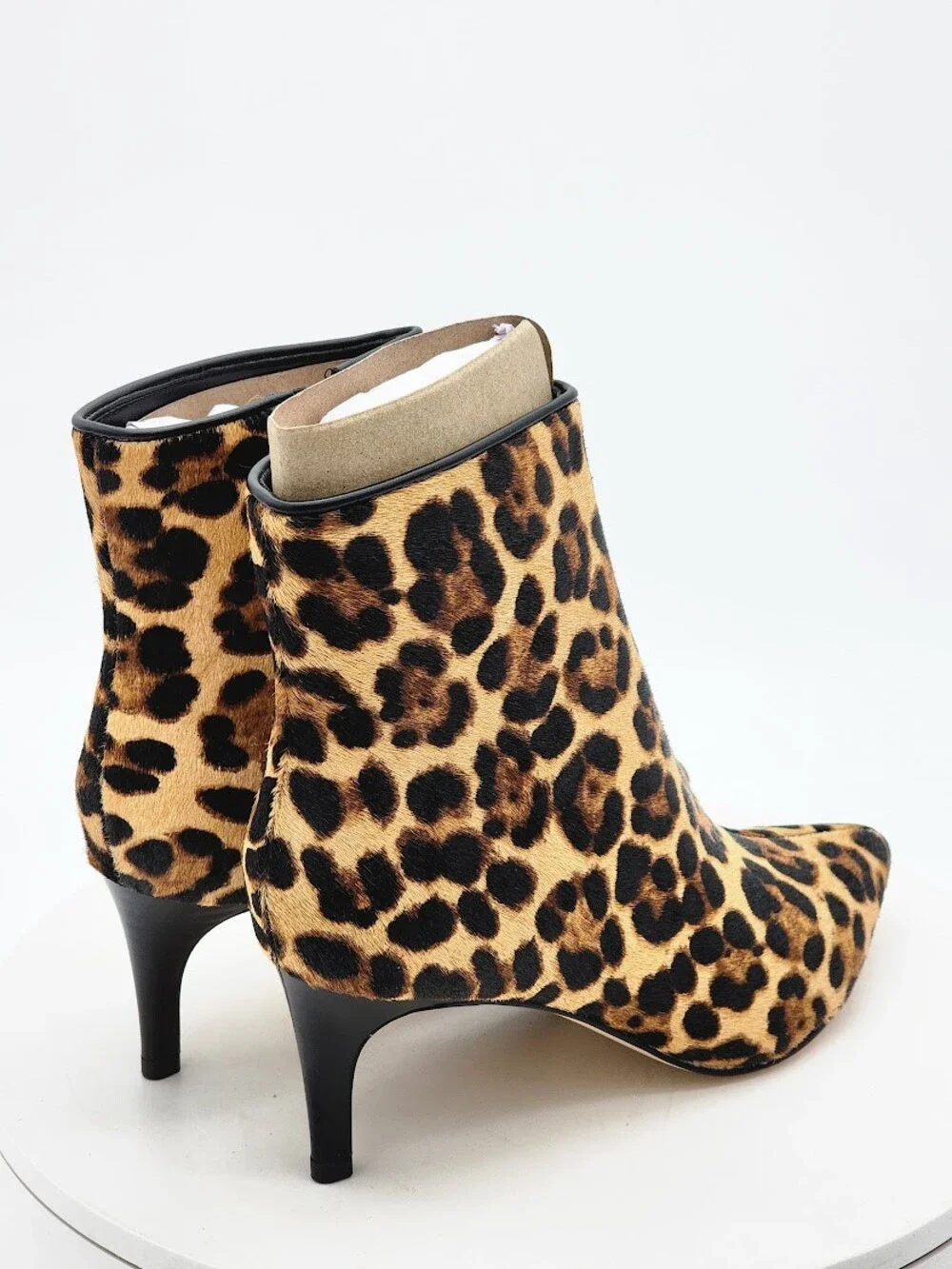 Nine West Sheeba Leopard Print Haircalf Ankle Boots Women’s Size 5.5 M
